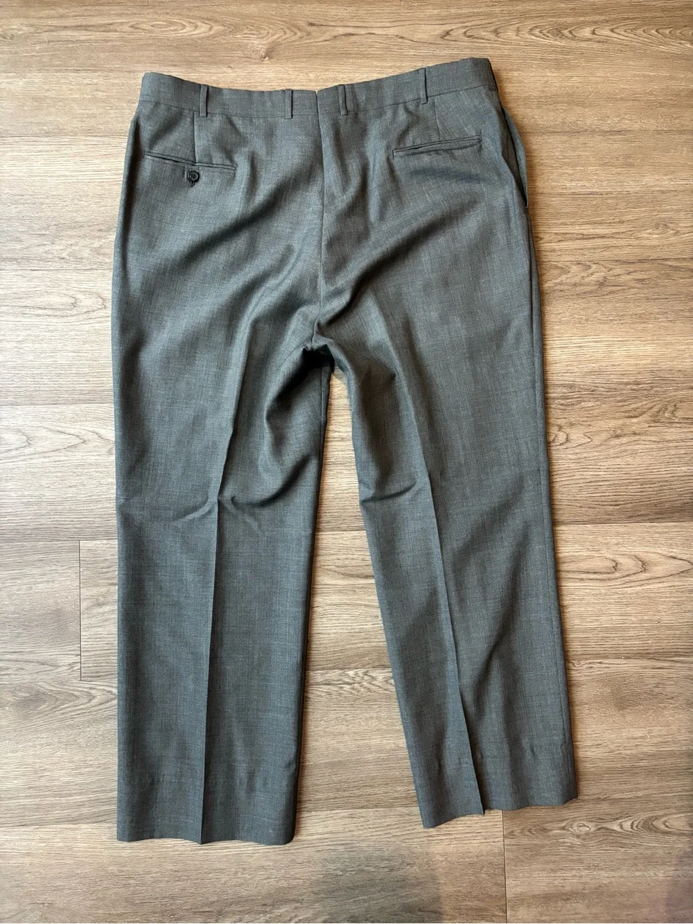 Brooks Brothers Gray Dress Trousers Pants with Brace Buttons for Suspenders